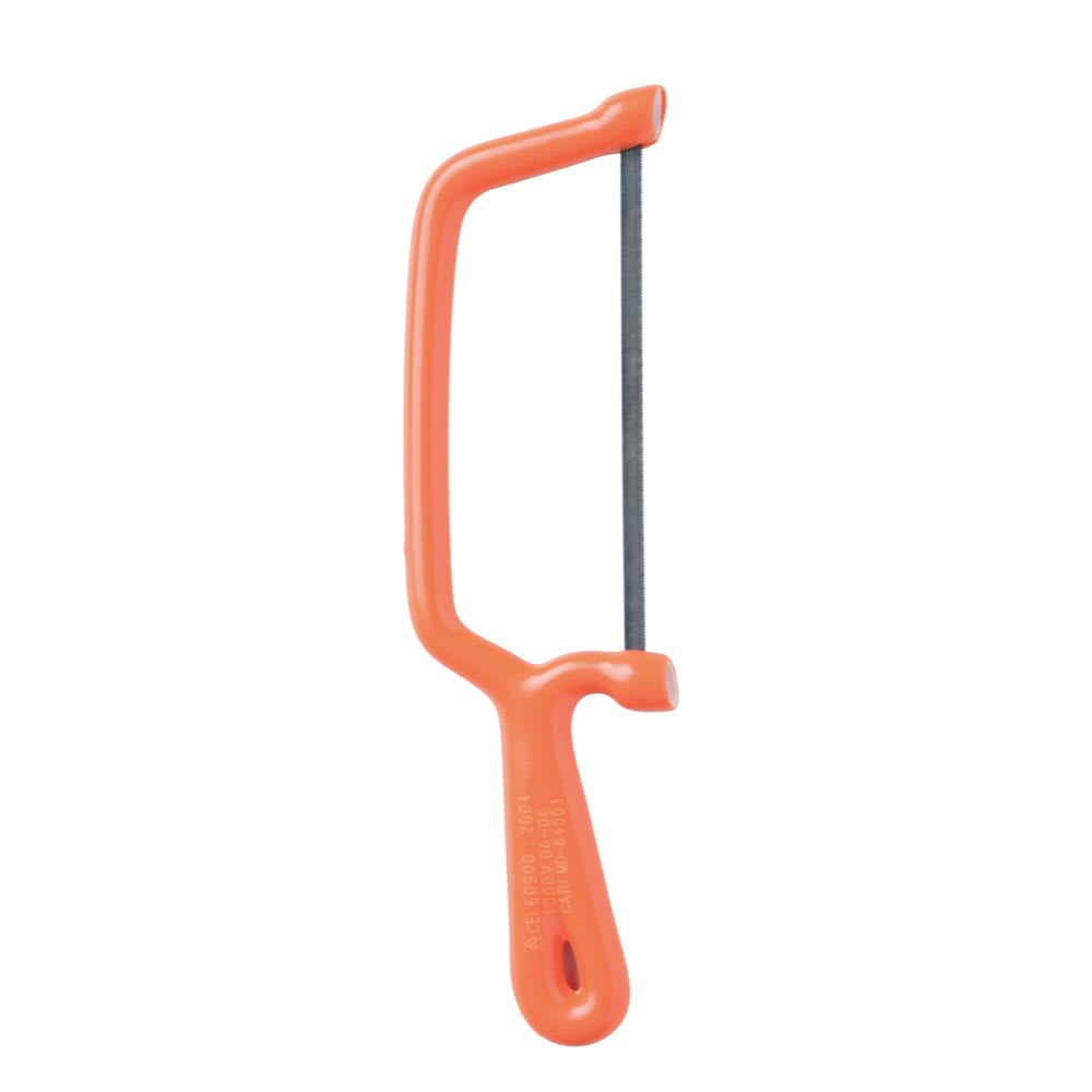 Catu - Scie à métaux isolée. Longueur lame 130 mm.  Conforme IEC 60900.