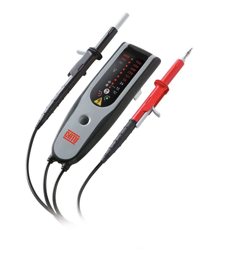 Catu - Détecteur BT LED 1000 V IP2X (8 seuils): 12-900 V AC/12-1000 V DC, rot. de phase