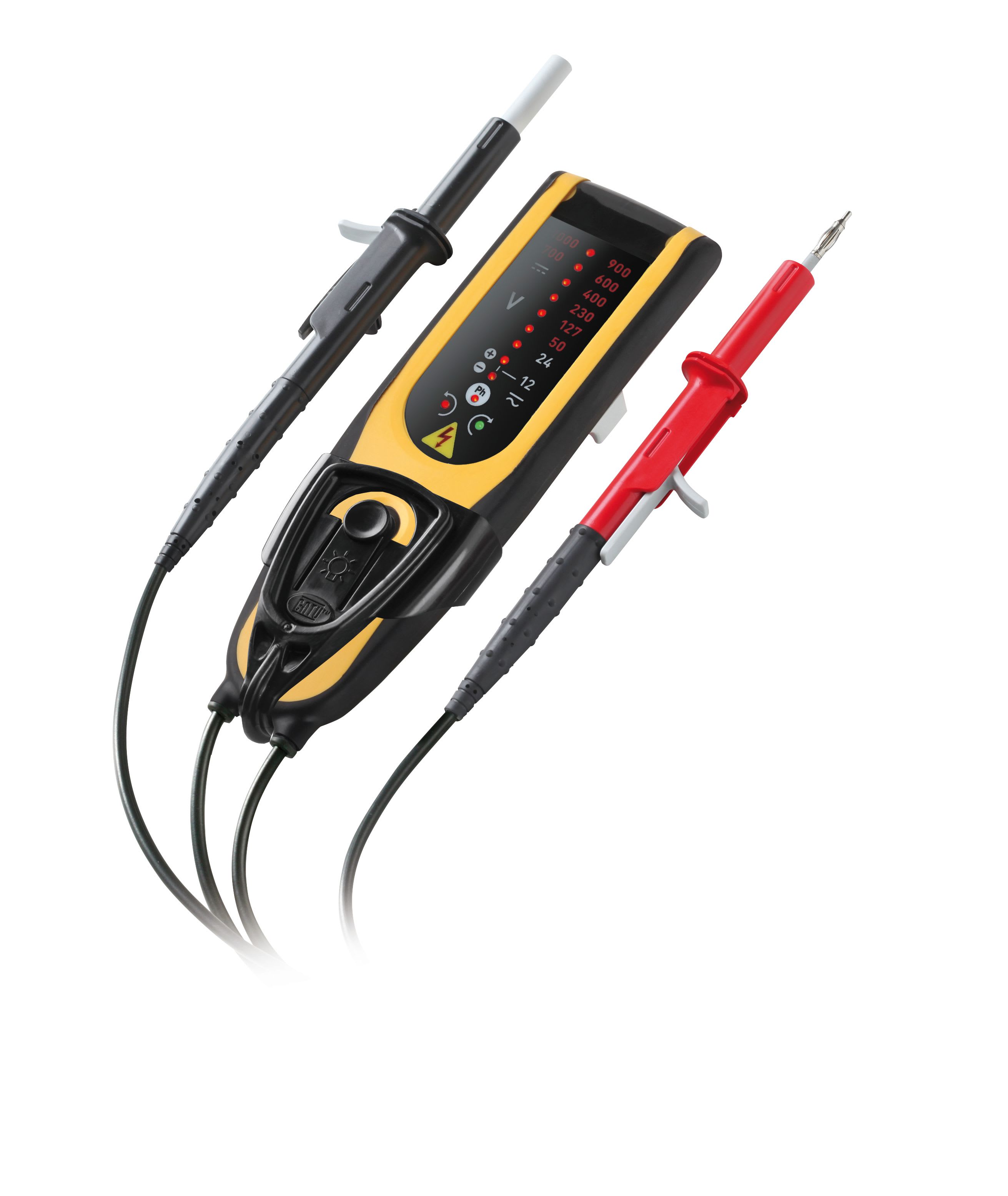 Catu - Détecteur BT LED 1000 V IP2X à gâchettes (8 seuils), rotation de phase