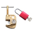 Catu - Kit étau de terre avec cadenas de consignation asservi. Icc 20 kA/1s