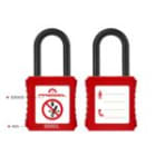 Catu - cadenas plastique rouge anse nylon 6mm clé identique A4