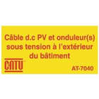 Catu - Planche de 24 étiquettes autocollantes "Câbles et onduleur?bâtiment" 40 x 20 mm.