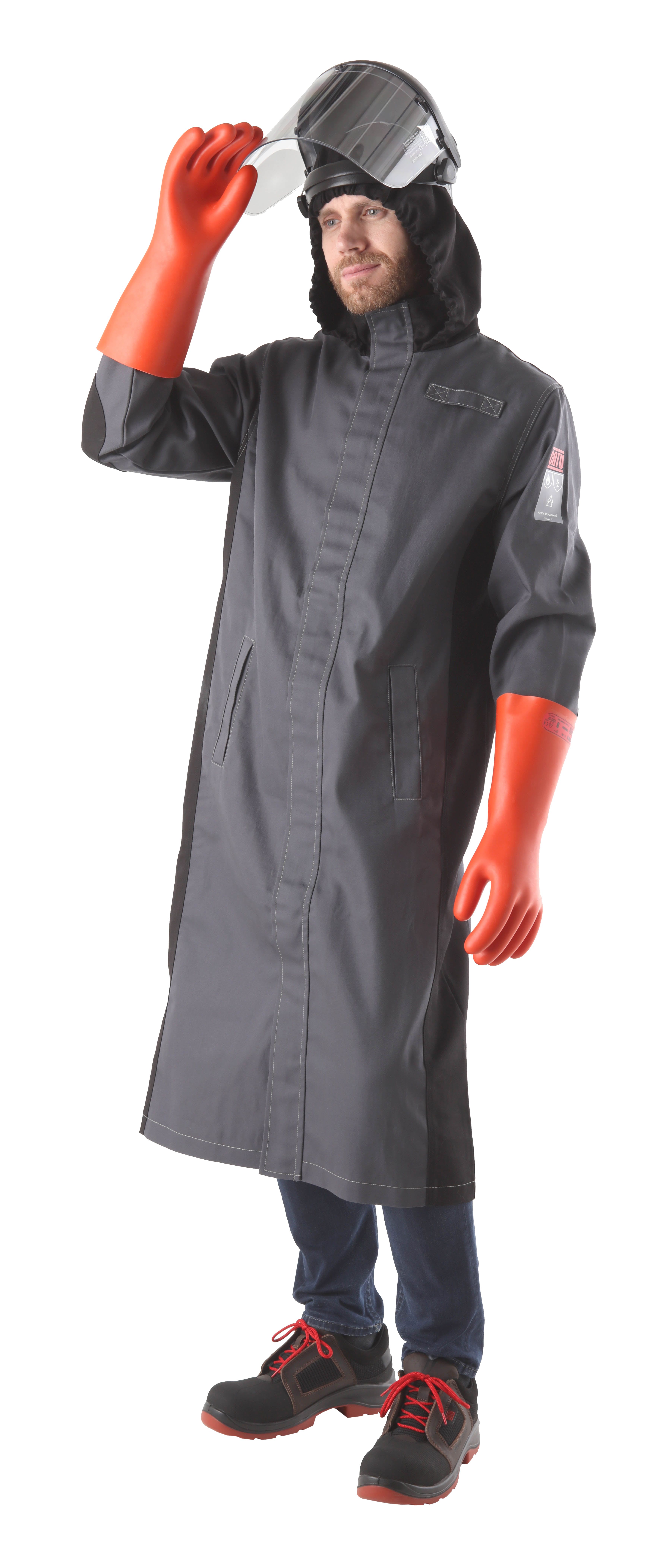 Catu - veste manoeuvre 12cal/cm² gris/noir non feu AS-xl/2xl