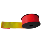 Catu - Ruban de délimitation fluorescent rouge/jaune 50mm x 50m.