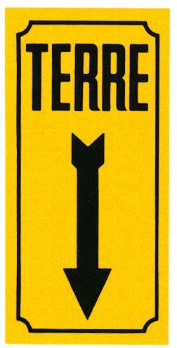 Catu - Plaque alumetal de signalisation "TERRE" 200 x 100 mm.