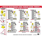 Catu - Plaque PVC de signalisation "BT" 210 x 297 mm.