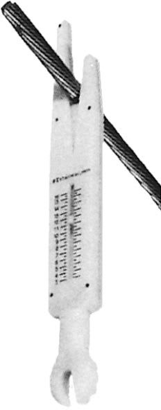 Catu - Jauge de conducteur en matériau isolant, Dimensions : 270 x 35 x 17 mm.