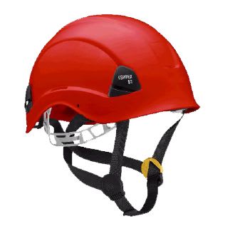 Catu - casque électricien pour travaux en hauteur, rouge