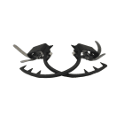 Catu - Paire de grimpettes forgées pour poteaux bois