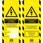Catu - Affichette PVC de signalisation "DANGER DE MORT OUVRAGE SOUS TENSION".