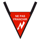 Catu - Fanion de signalisation triangulaire " NE PAS FRANCHIR".