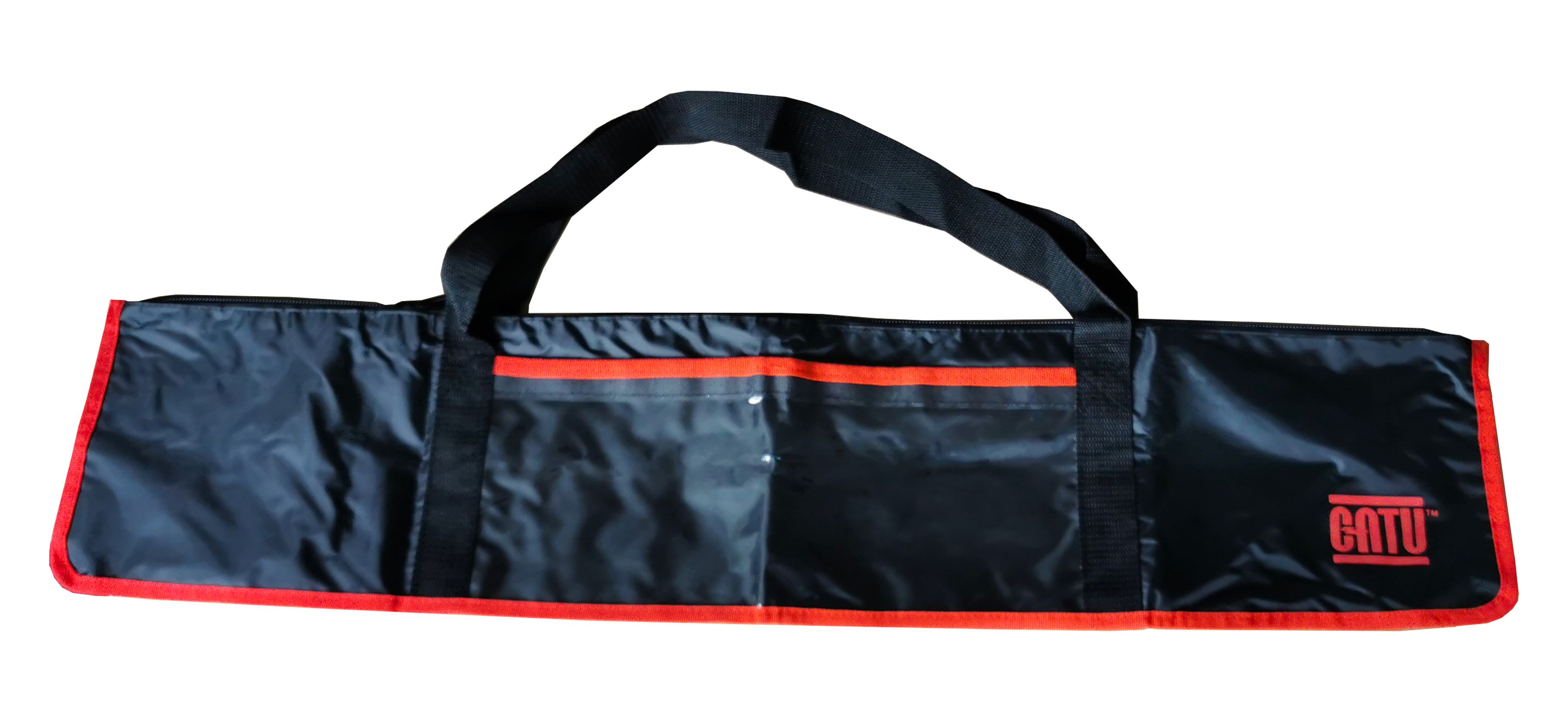 Catu - Sac de transport plat noir. Fermeture centrale avec un zip.  950 x 200mm.