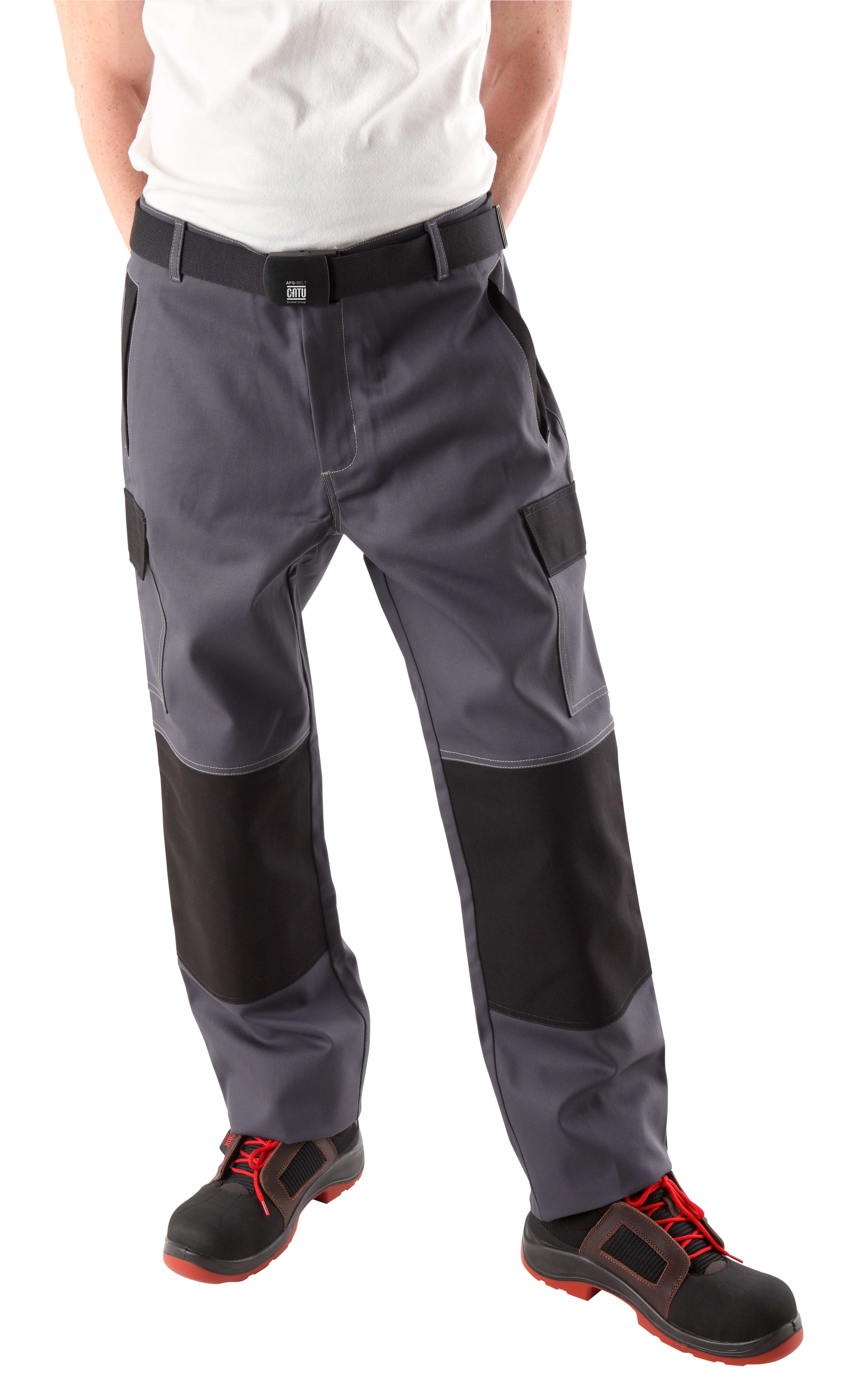 Catu - pantalon  12cal/cm² gris/noir non feu soudure AS-4xl