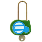 Catu - Cadenas vert anse 70mm diamètre 4mm clé à définir -"Appareil condamné".