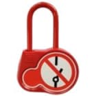 Catu - Cadenas de condamnation rouge, anse isolée H 50 mm Ø 6,2 mm, clé 111.