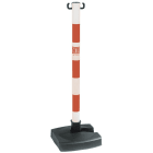Catu - Balise de signalisation support de chaine pliante rouge et blanche.