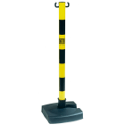 Catu - Balise de signalisation support de chaine pliante jaune et noire