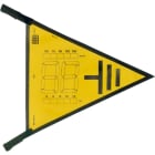 Catu - Fanion de signalisation triangulaire « Grounding » avec velcro et ?illets.