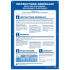 Catu - Affiche "Instructions générales relatives aux dangers des courants électriques".