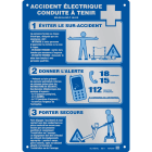 Catu - Affiche Alumétal «ACCIDENT ? A TENIR» selon NFC18510 - Numéros FR - 210x297mm.