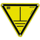 Catu - Pancarte triangulaire en aluminium  pour identification de la terre 100mm.