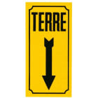 Catu - Plaque alumetal de signalisation "TERRE" 200 x 100 mm.
