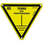 Catu - Plaque alumétal de signalisation "TERRE DES PARATONNERRES" 100 mm.
