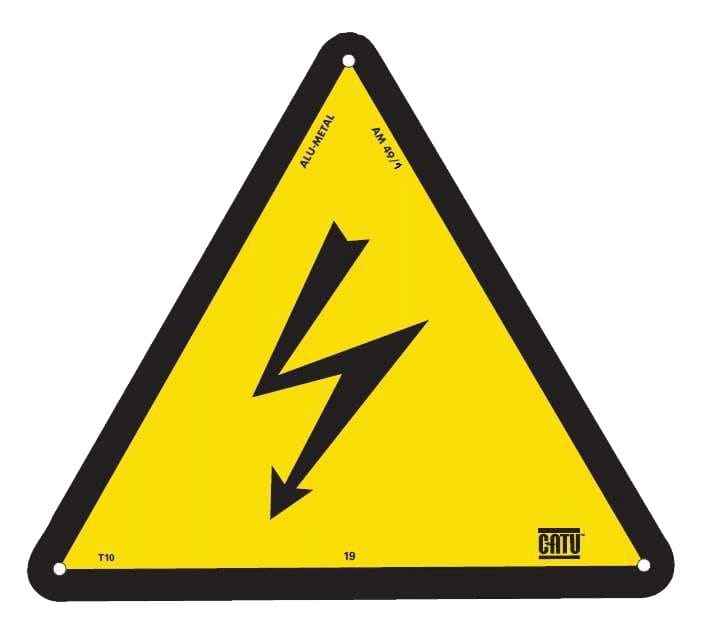 Catu - Affiche Alumétal de signalisation "ÉCLAIR" 100 mm.