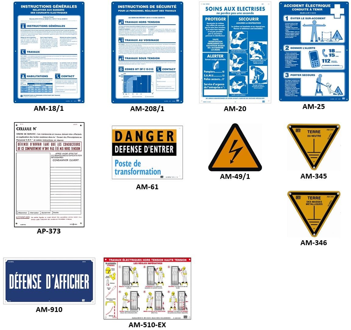 Catu - Kit de signalisation pour postes et plaque ENEDIS PR40.