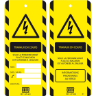 Catu - Affichette PVC de signalisation "TRAVAUX EN COURS" , dimensions 170 x 75 mm.