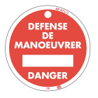 Catu - Macaron PVC de signalisation "DANGER" Ø 100 mm.