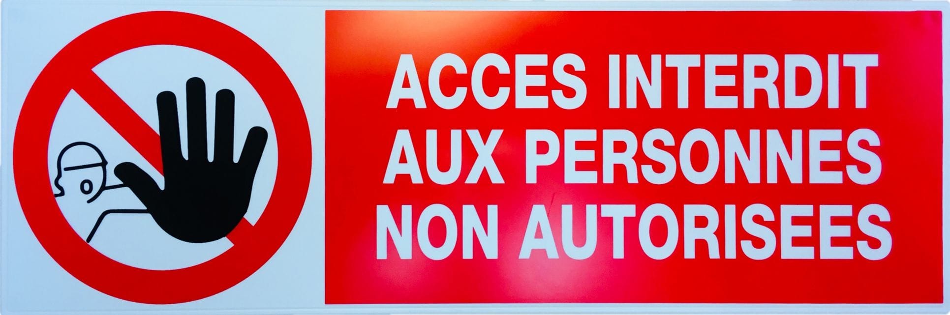 Catu - Pancarte pour balise, livré avec support. Dimension: 450x150mm.