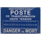 Catu - Plaque d'identification et de signalisation normalisée en alu d'Enedis.
