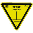 Catu - Etiquette PVC autocollante d'identification "TERRE DU NEUTRE" 70 mm.