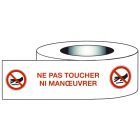 Catu - Ruban de marquage adhésif PVC jaune "NE PAS TOUCHER NI MANOEUVRER" 100 x 50mm.