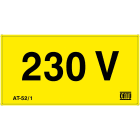 Catu - Étiquette PVC autocollante d'identification "230V" 100 x 50 mm.