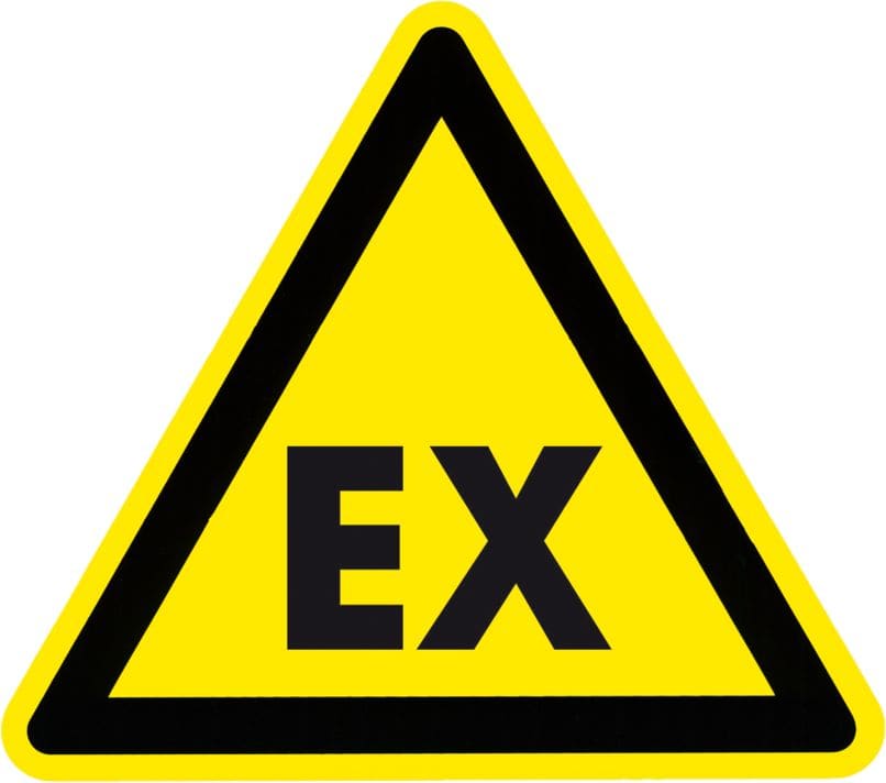 Catu - Étiquette PVC autocollante de signalisation "EX" 100 mm.
