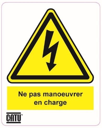 Catu - Planche de 12 étiquettes autocollantes "NPM" pour installations photovoltaïques.