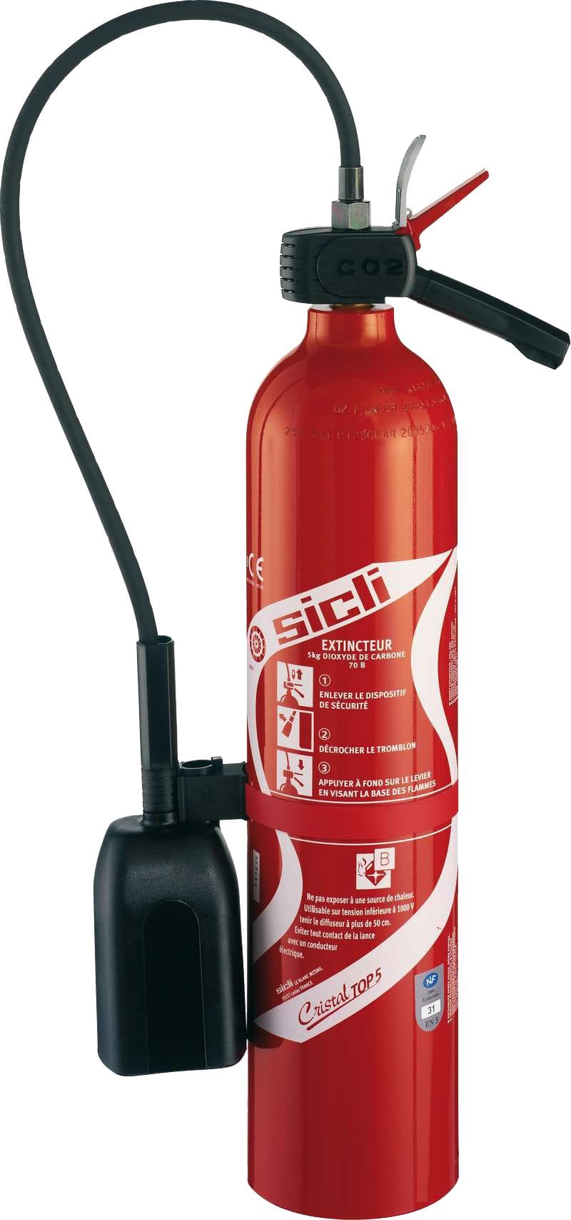 Catu - extincteur CO2 neige carbonique capacite 7 l