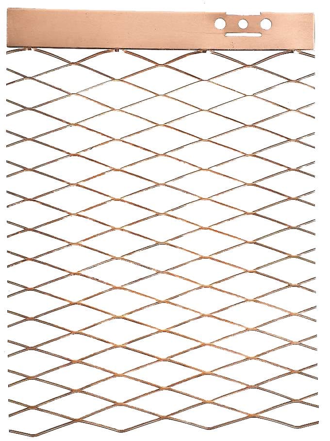 Catu - grille en cuivre metal deploye dimensions 1,00 x 1,00m