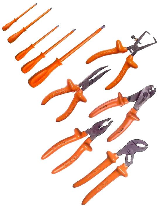 Catu - Kit 5 tournevis et 5 pinces isolés pour travaux sous tensions conforme IEC 60900