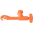 Catu - Pince laiton isolée PVC bleu. Serrage par ressort. Capacité de 18 à 38 mm.