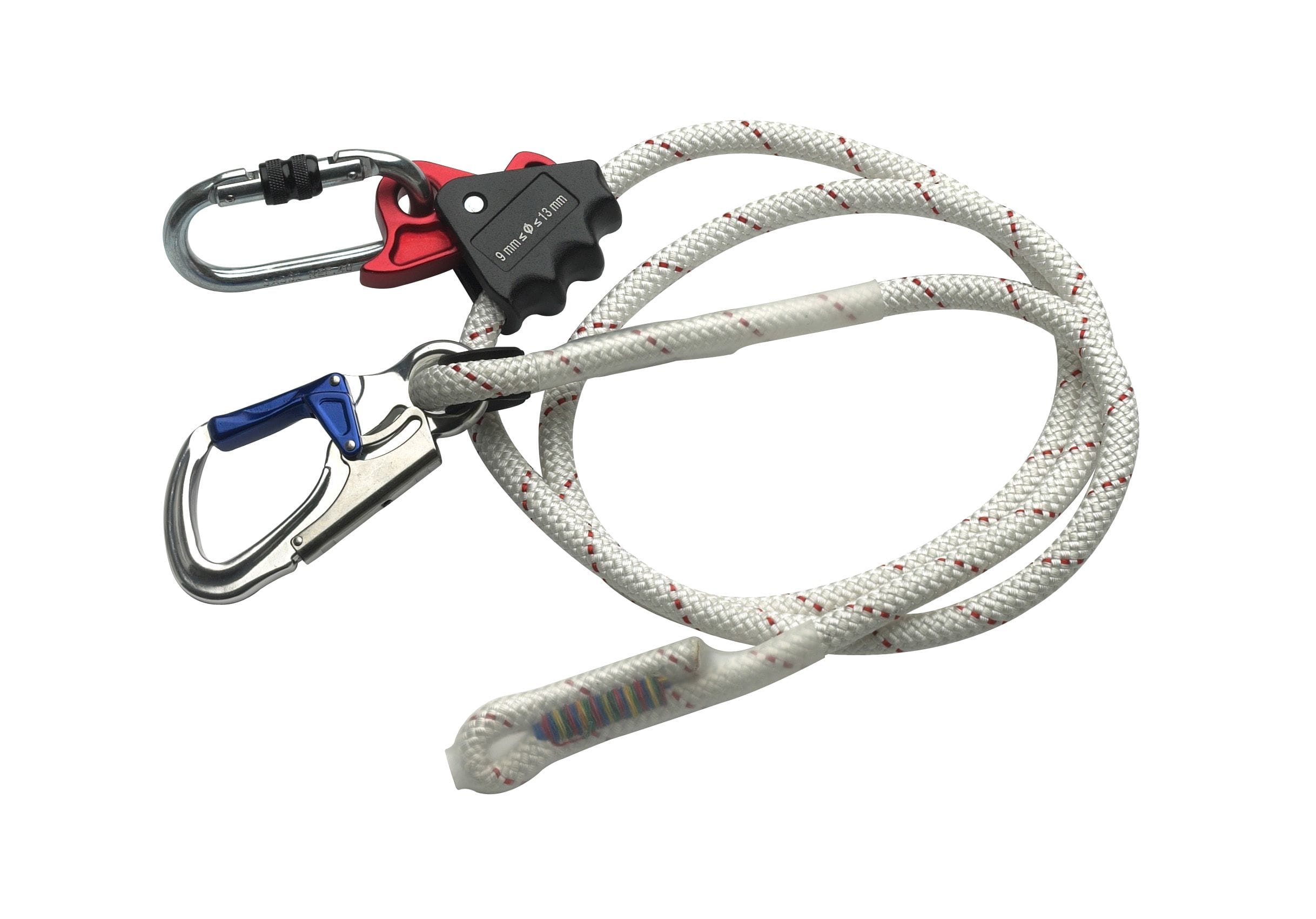 Catu - Longe de maintien au travail. Corde polyamide totale 3 m et Ø 12 mm