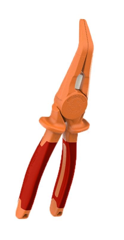 Catu - Pince demi-ronde coudée isolée composite 210 mm. Coupe jusqu'à 16 mm² cuivre