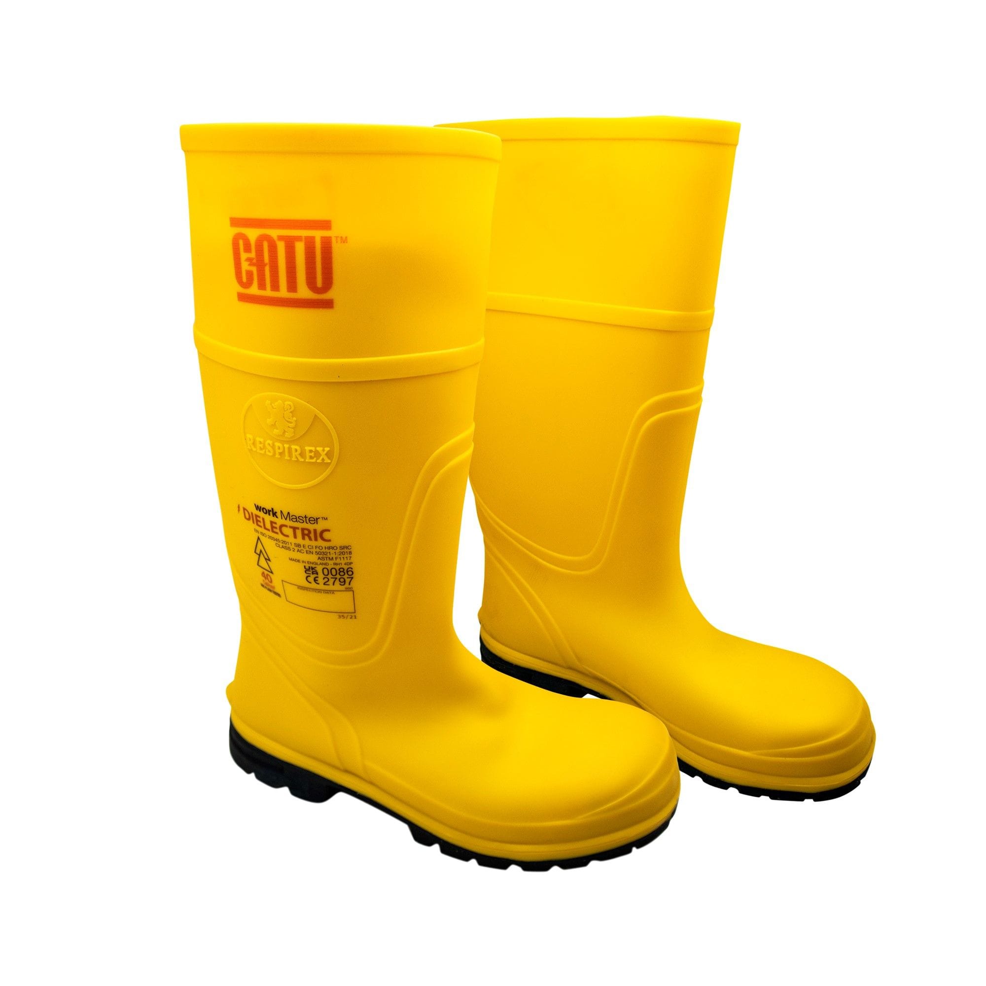 Catu - Bottes isolantes classe 2 (17 000 V AC),  testées 20 kV, jaune, taille 44