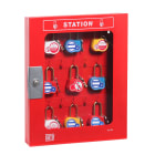 Catu - Armoire murale métal rouge pour rangement cadenas.
