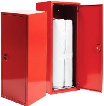 Catu - Armoire metallique rouge pour couverture anti-feu. Utilisation en exterieur