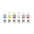 Catu - cadenas plastique rouge anse metal 4mm clé identique A5