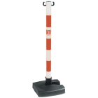 Catu - Balise de signalisation support de chaine pliante rouge et blanche.