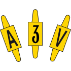 Catu - vignette format 13 x 20mm lettre w lot 10